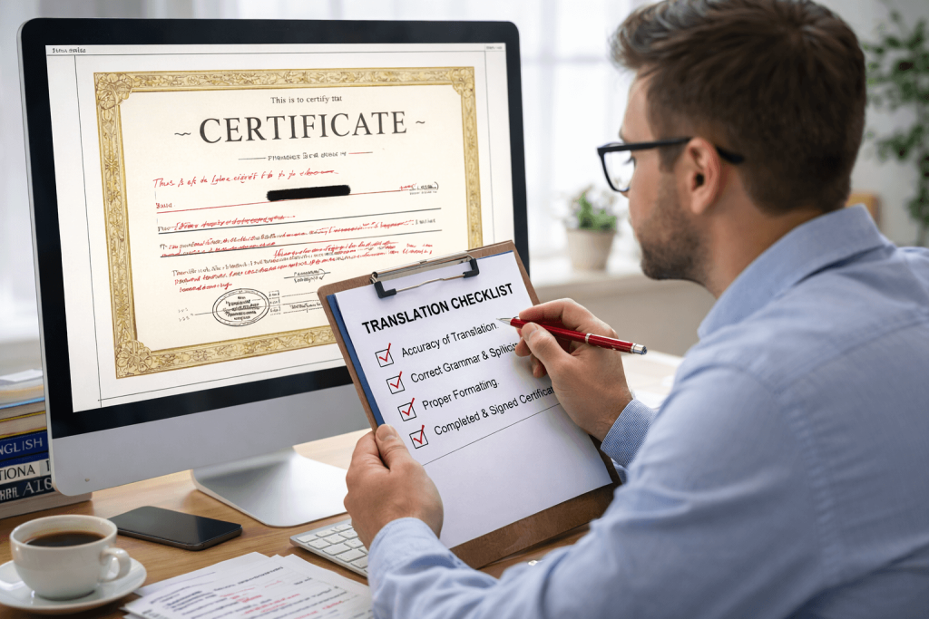 Certified translation Coventry prepared for official submission