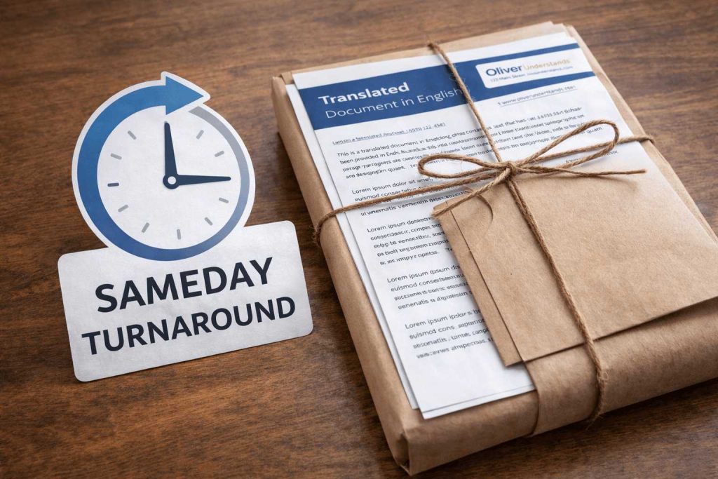 Same-day certified translation for immigration and urgent deadlines