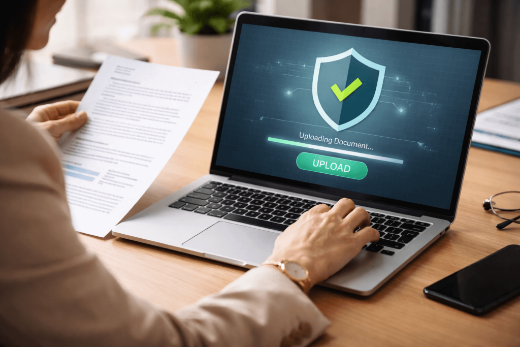 certified Greek translation upload documents online