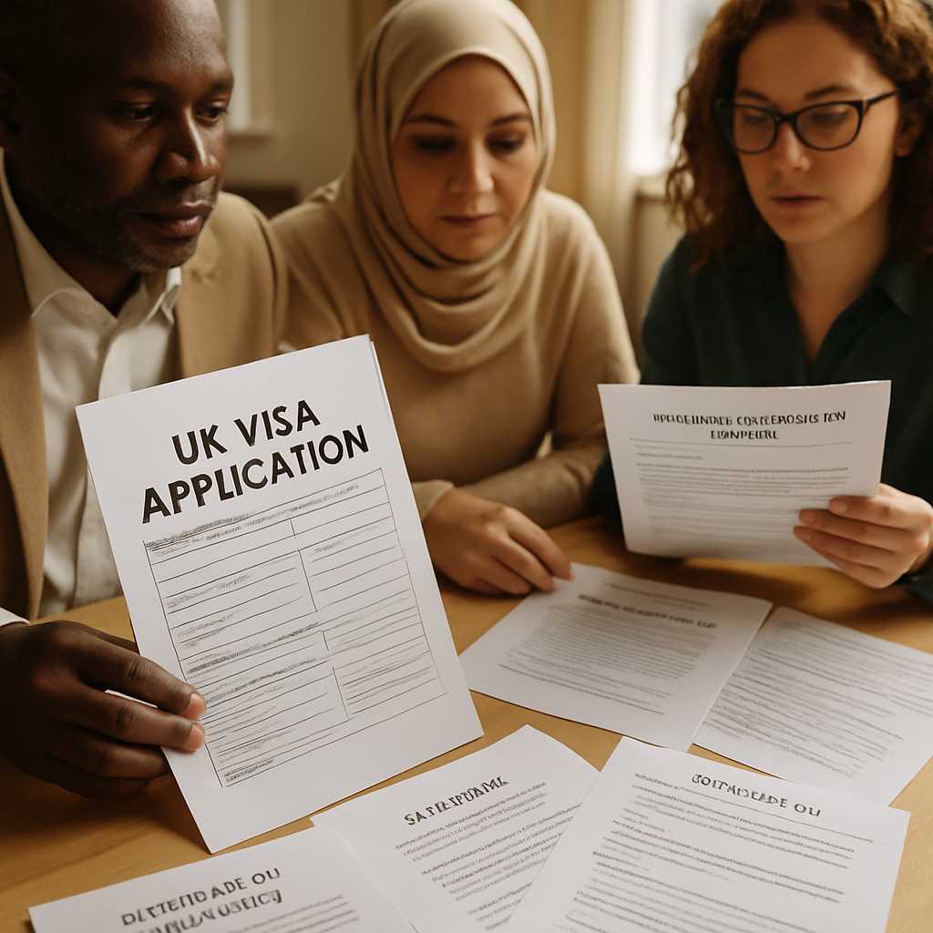 A professional image depicting a diverse group of individuals sitting at a table, reviewing various