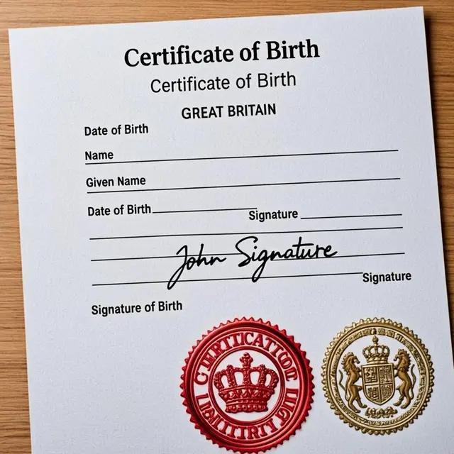 birth cert certificate